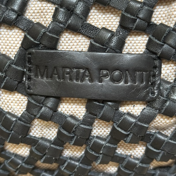 New without tag. Stylish Marta Ponti Black and Cream Women's fringed leather Bag - Picture 4 of 16